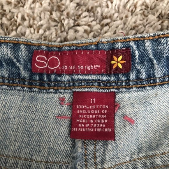 so embroidered demin skirt y2k size 11 Mini Zipper Patch Designs - Picture 6 of 9